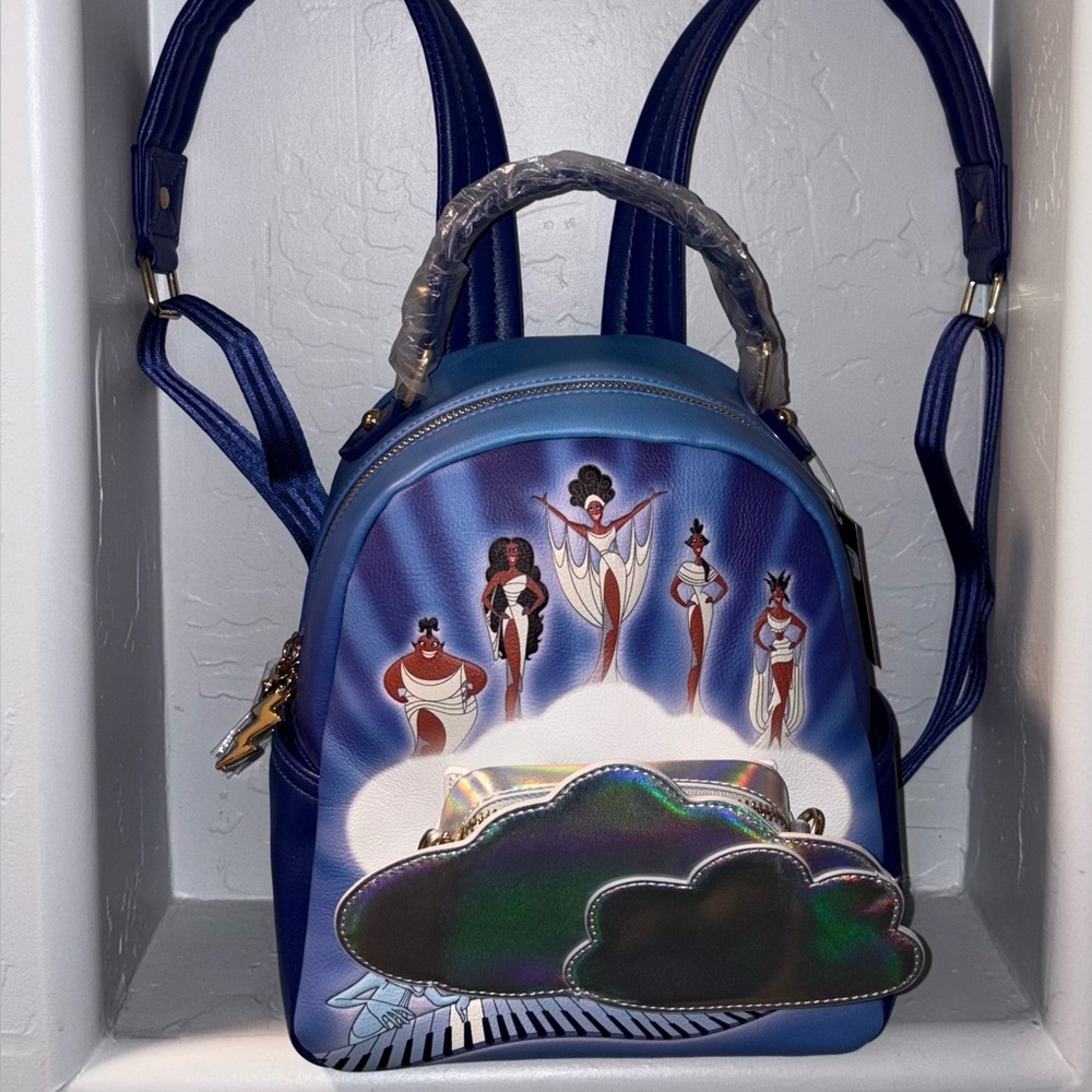 Hercules Muses Loungefly Backpack with Detachable Cloud Crossbody